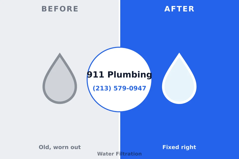 Before and after: plumbing repair Greenfield, MO